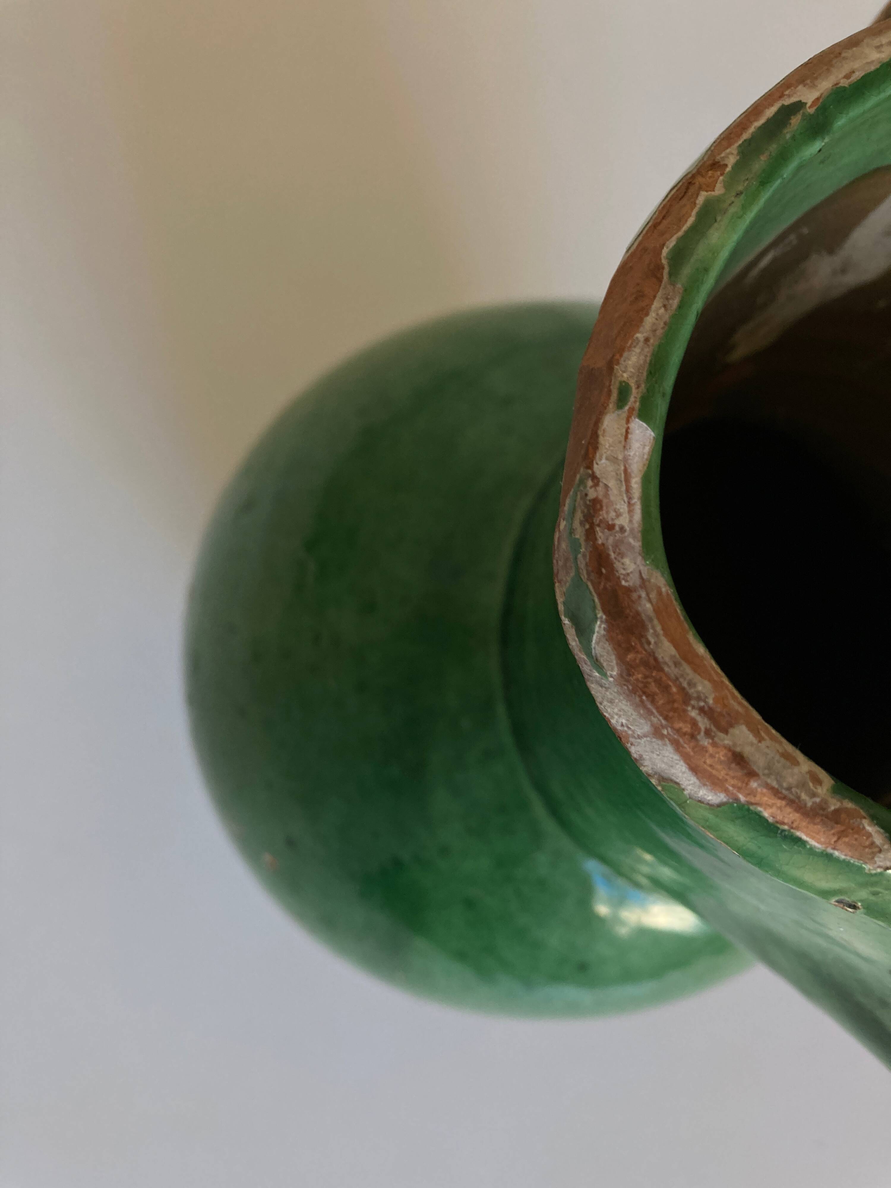 Farmhouse pitcher vase varnished earth popular art south 1950