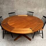 Scandinavian flip flap lotus table by drylund in teak 1960