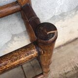 Front coat holder with 1930s bamboo patère mirror