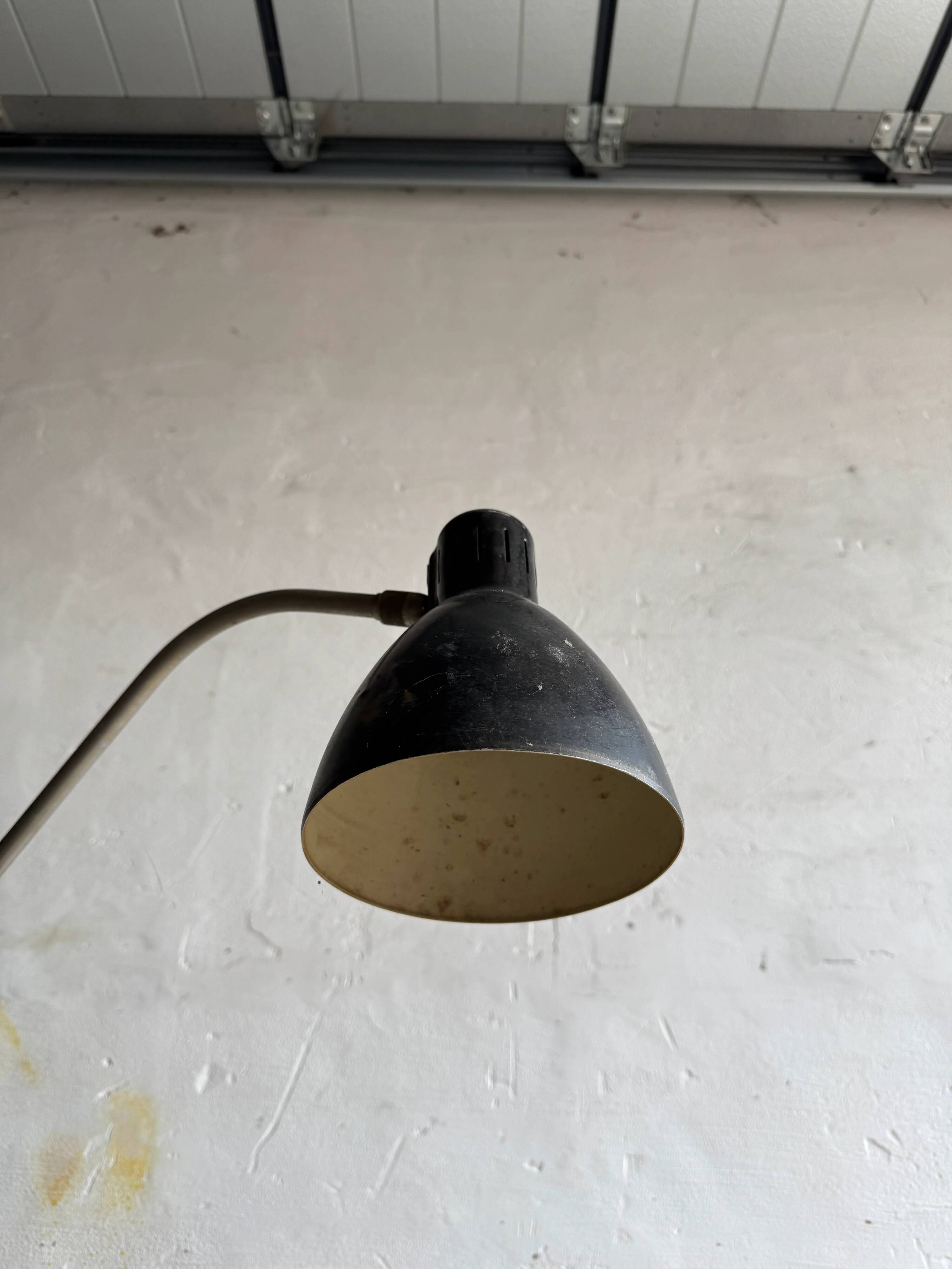 Vintage black industrial screw lamp