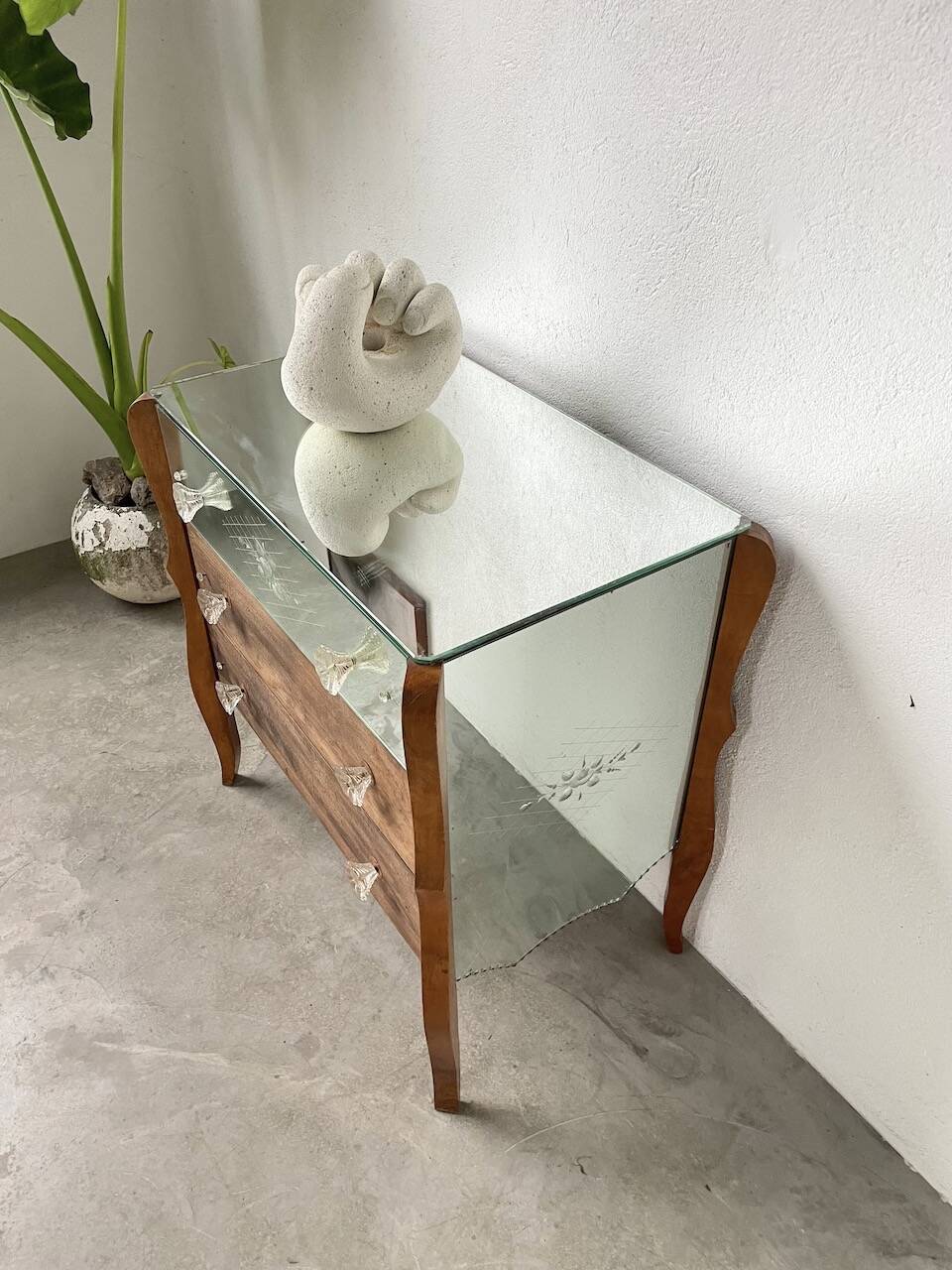 60s mirrored chest of drawers