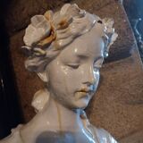 Enamelled cast iron bust, 19th century