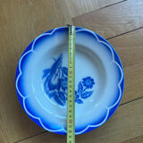 Deep plates André Sarreguemines Digoin blue flowers