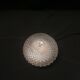 Old ceiling light - Globe glass molded effect tip of diamonds - 70s