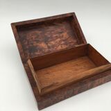 Ancient box, walnut magnifying glass box, early 20th century