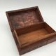 Ancient box, walnut magnifying glass box, early 20th century
