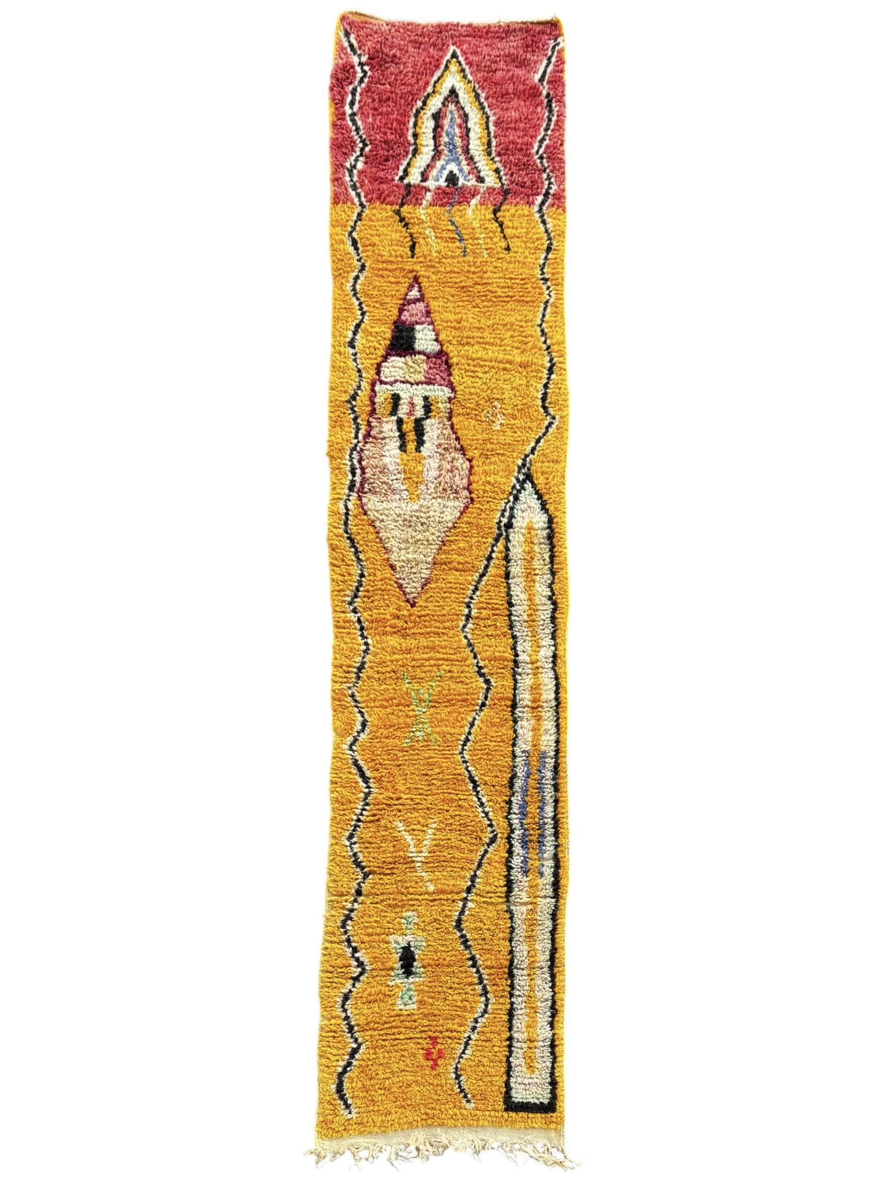 Berber Boujad rug in wool – 80 x 400 cm