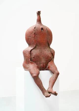 Yves Rhayé, XL Biomorphic Terracotta Sculpture