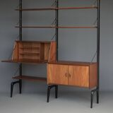Meuble mural modulaire en teck par Louis van Teffellen pour Wébé. Années 1950