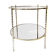 Table d'appoint en laiton et verre fumé