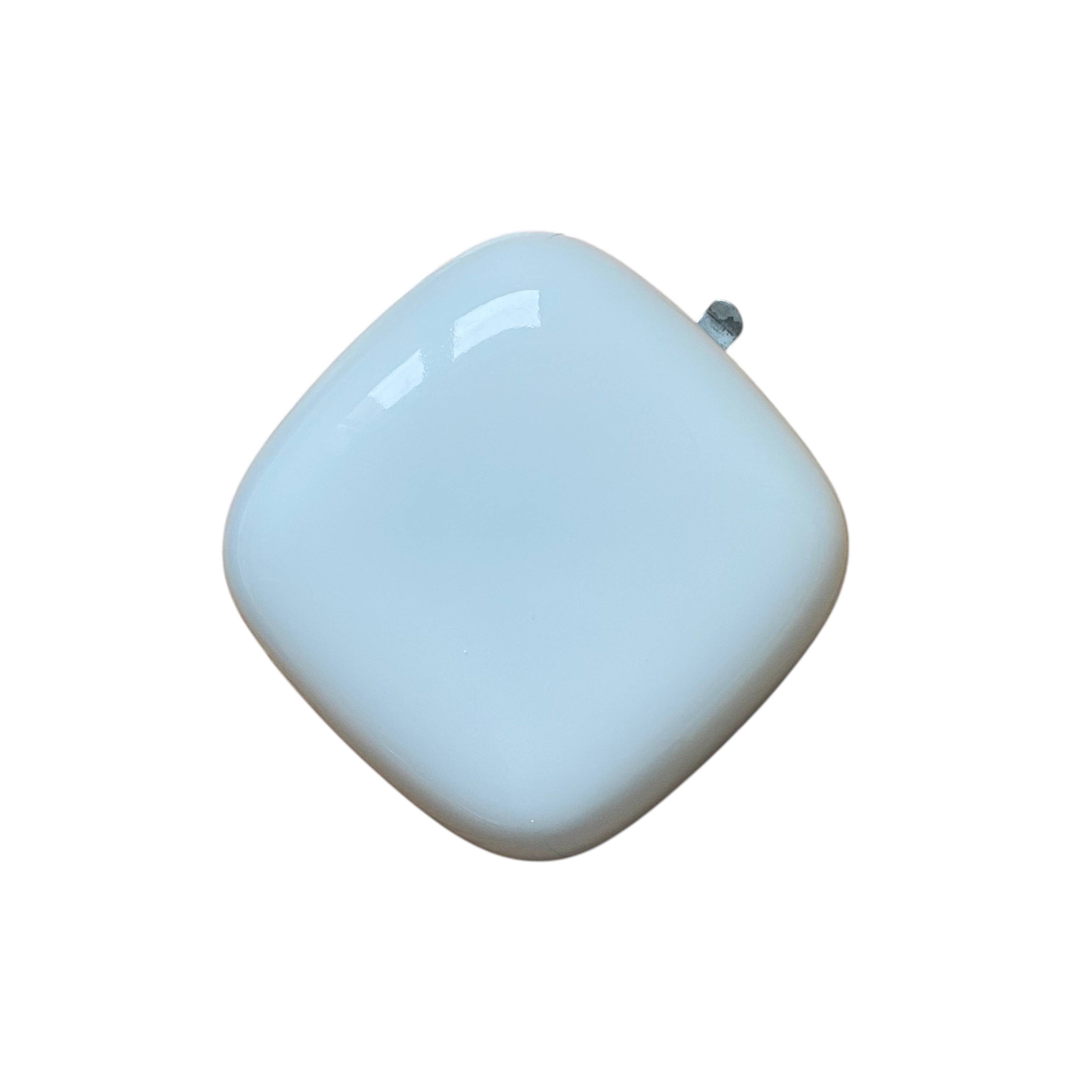 Ceiling light or square wall lamp 20 cm white opal glass