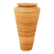 Vase de sol vintage boho en rotin dans le gout de Gabriella Crespi - H:70cm