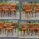 Lot 8 bistro chairs in curved wood