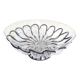 Large wrought iron and strained glass bowl
