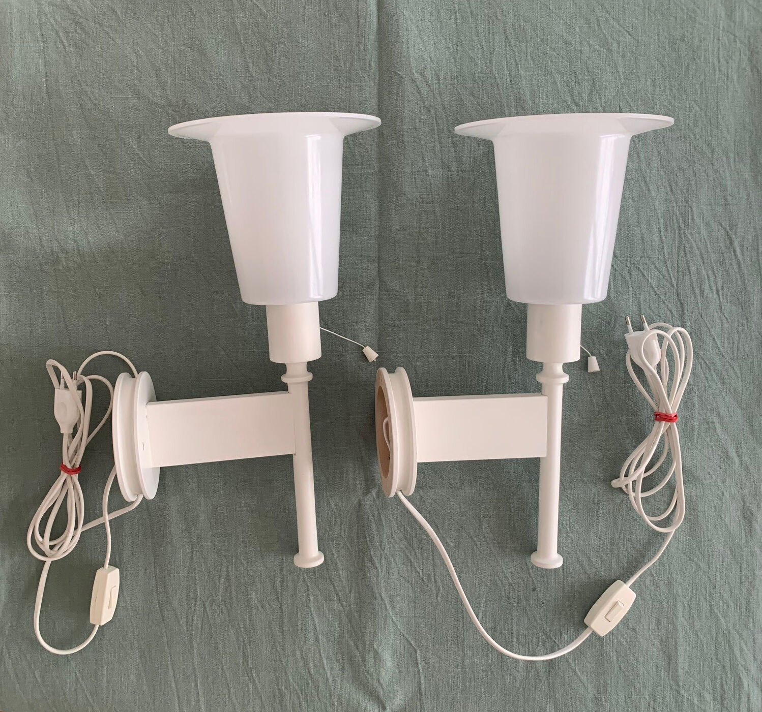 Pair of wall lamps by Uno and Östen Kristiansson for Luxus Sweden