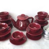 Set 12 coffee cups and vintage coffee maker
