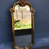Rock mirror wood and gilded stucco circa 1950 33x78cm
