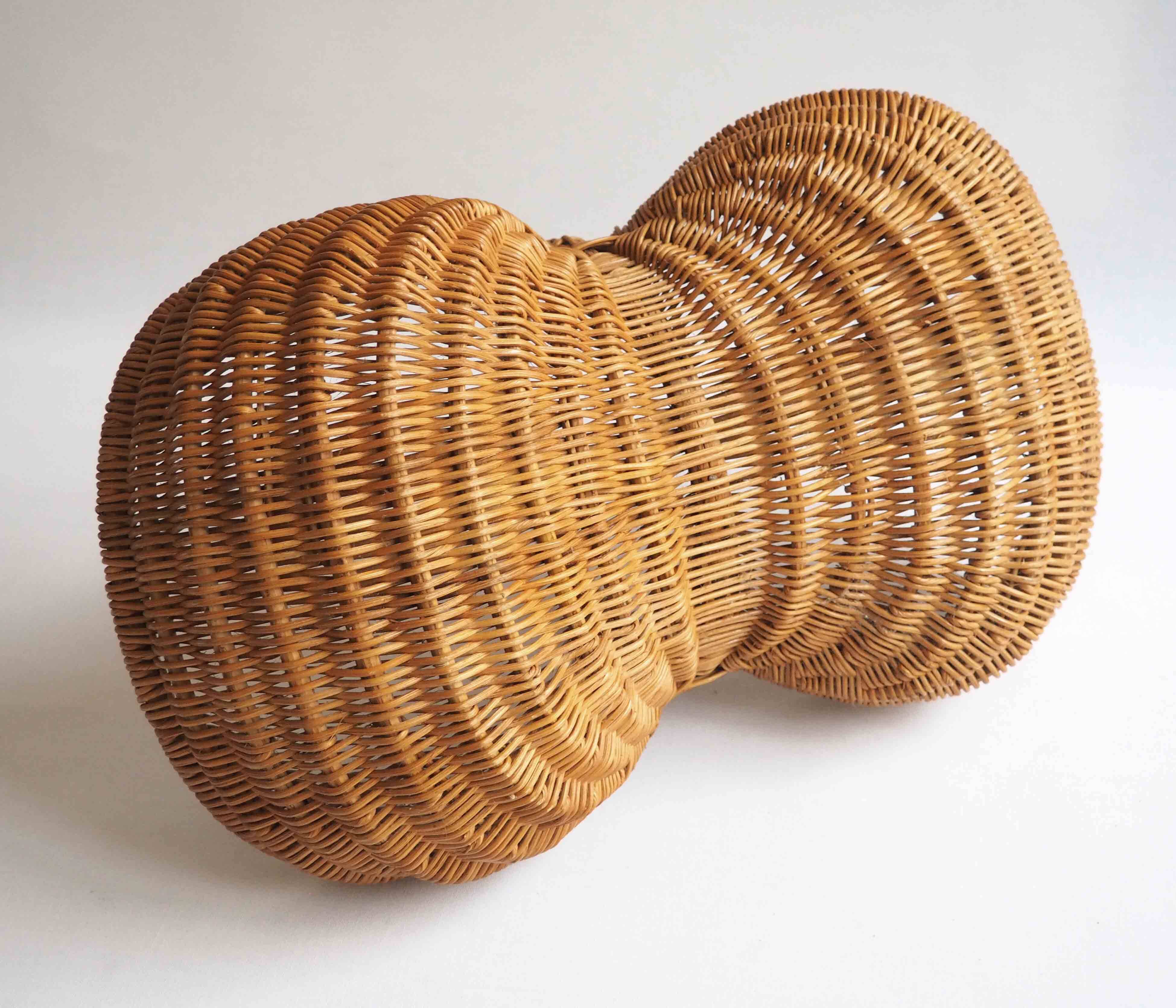 Double rattan basket