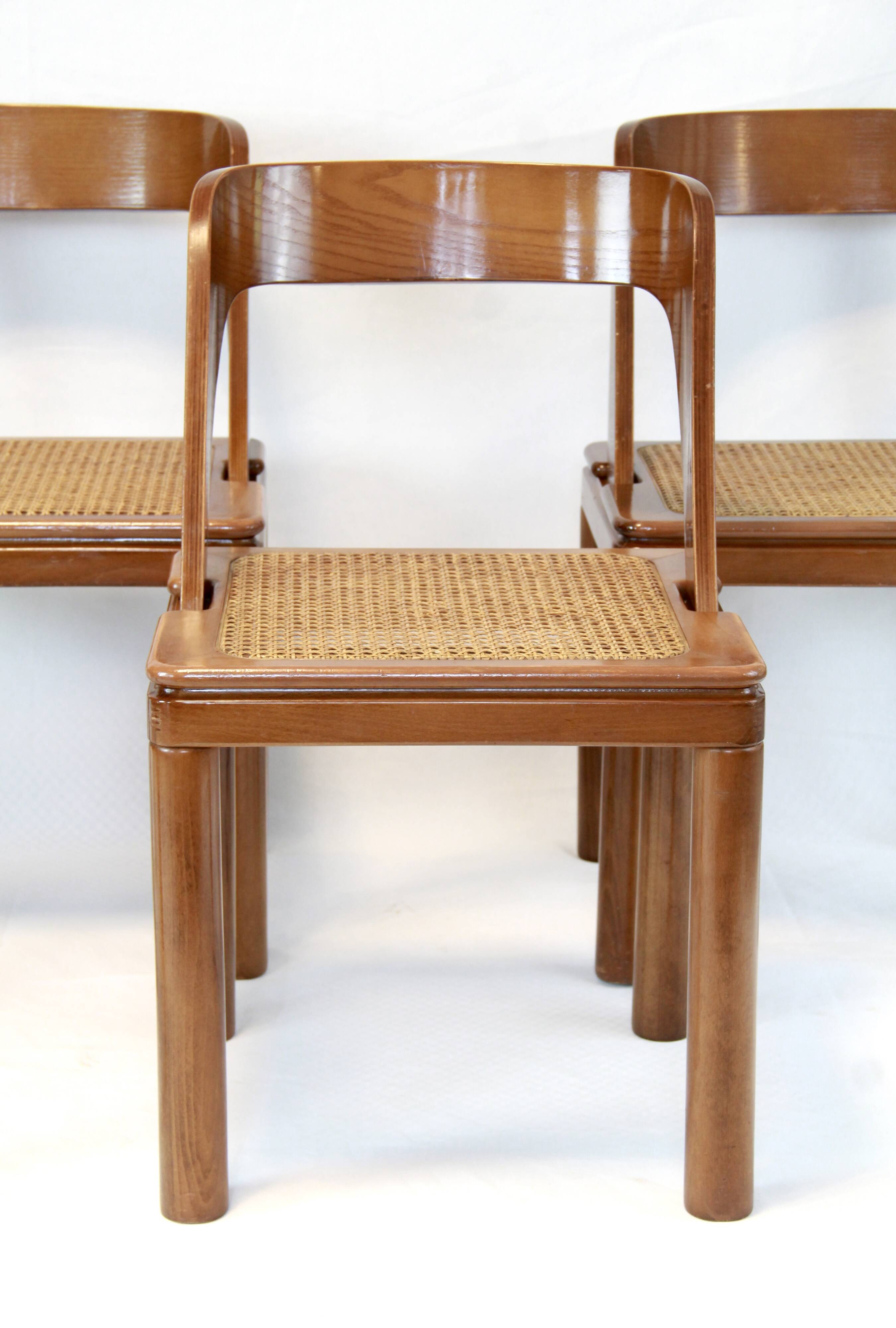 Sabot, Vintage Mid-Century Modern Dining Chairs by RB Rossana, Set of 4, It