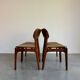Ensemble de chaises vintage en skaï et palissandre