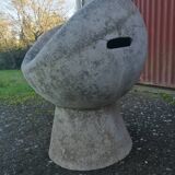 Vintage robert pansart outdoor armchair for elo in fiber cement.