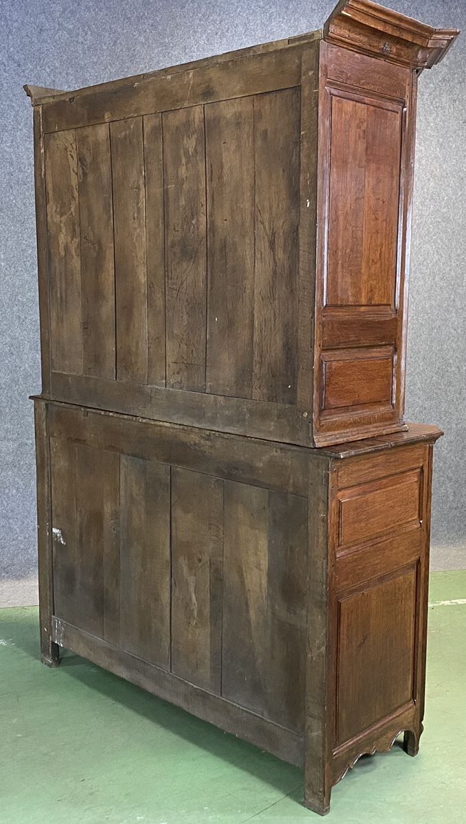 19th century 2-body sideboard in light oak
