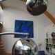 "Muguet" floor lamp by G. Reggiani in chrome metal from the 70s