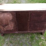 Vintage René Gabriel sideboard with 2 doors and 4 drawers in beech.