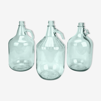 Trio of transparent handle canisters