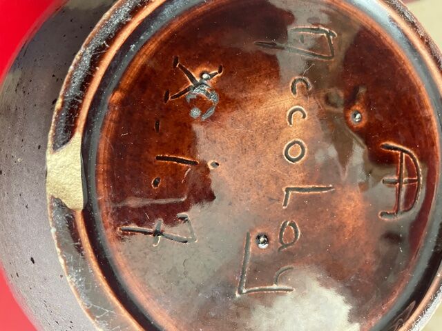 Vase Accolay 1960 ceramic