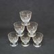 6 Cracked Engraved Crystal Liqueur/Digestif Glasses