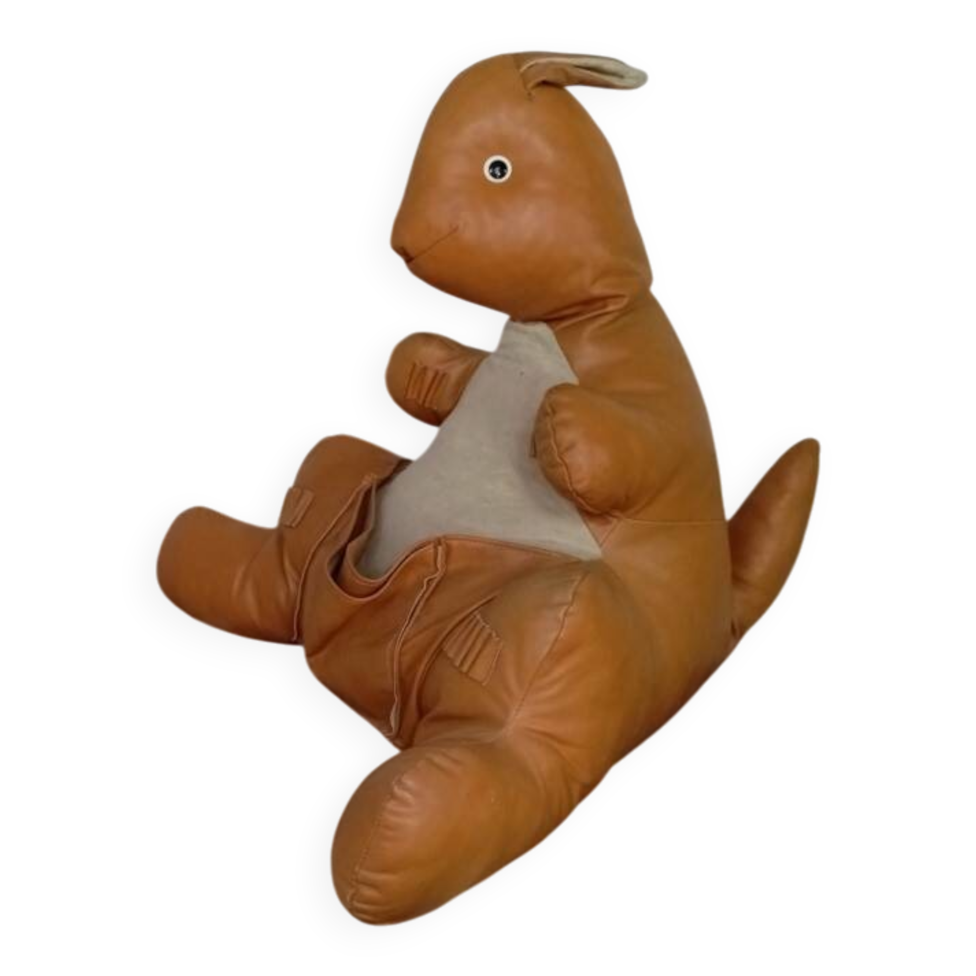 Kangaroo leather magazine rack, 1960s