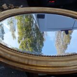 Oval mirror Louis xv period 19th century