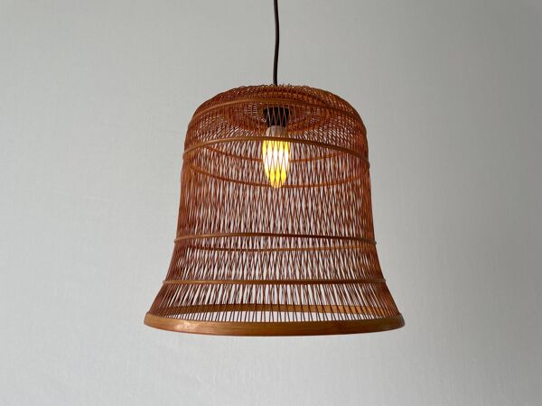 Suspension danoise unique en forme de cage en bois, années 1960, Danemark