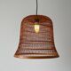 Unique Danish hanging lamp in the shape of a wooden cage, 1960s, Denmark.