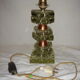 Lampe en verre & cuivre de 1940