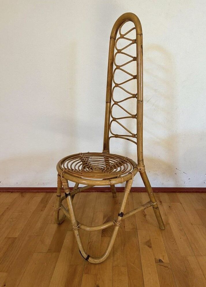 Vintage Bamboe chair by Dirk Van Sliedrecht