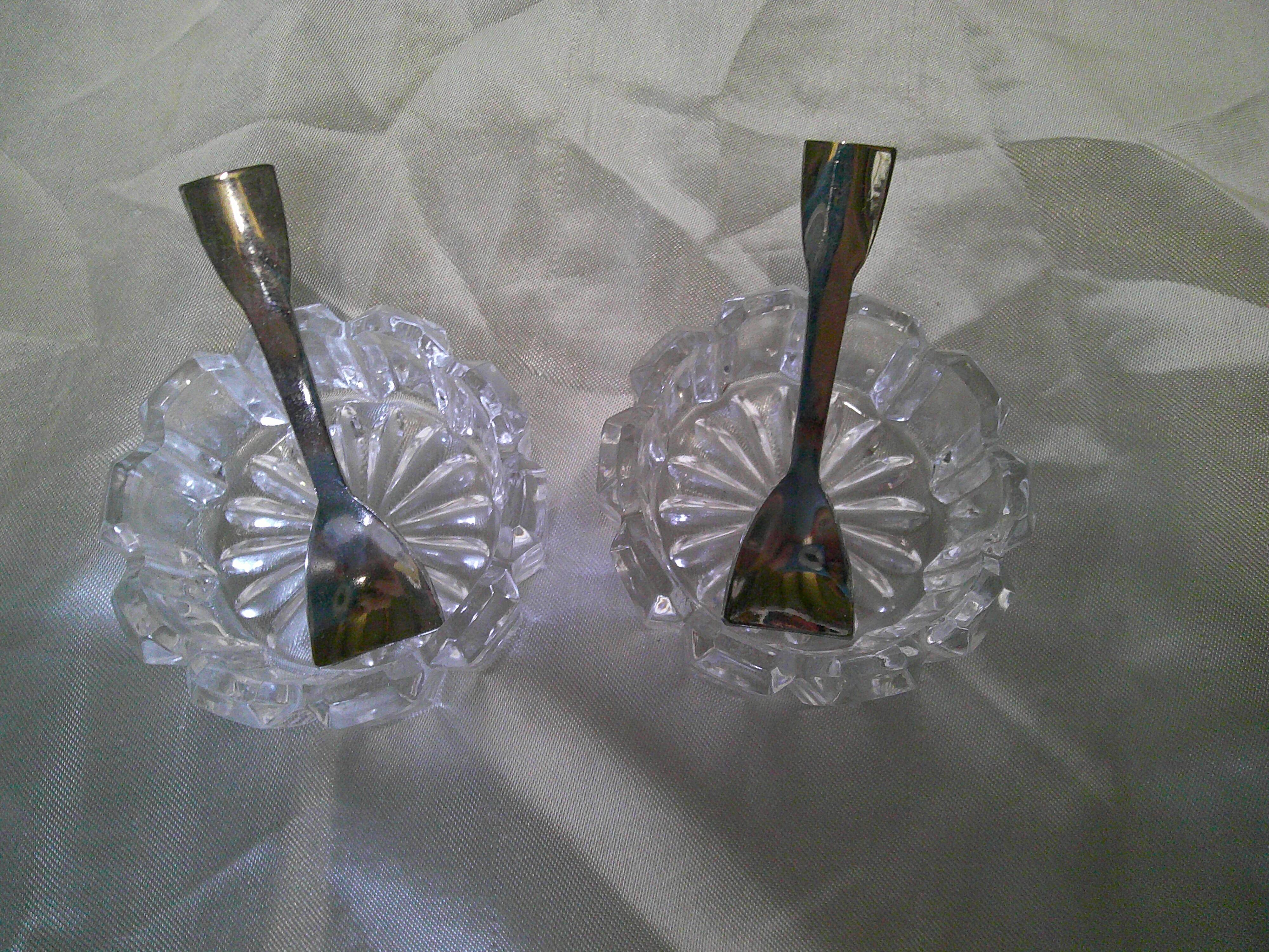 Crystal salt and pepper shakers