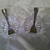 Crystal salt and pepper shakers