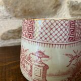 Terre de Fer Cup Lunéville decoration Lace color pink / burgundy