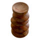 Turned wooden candle holder