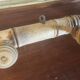 Wall coat rack with 4 hooks in raw wood