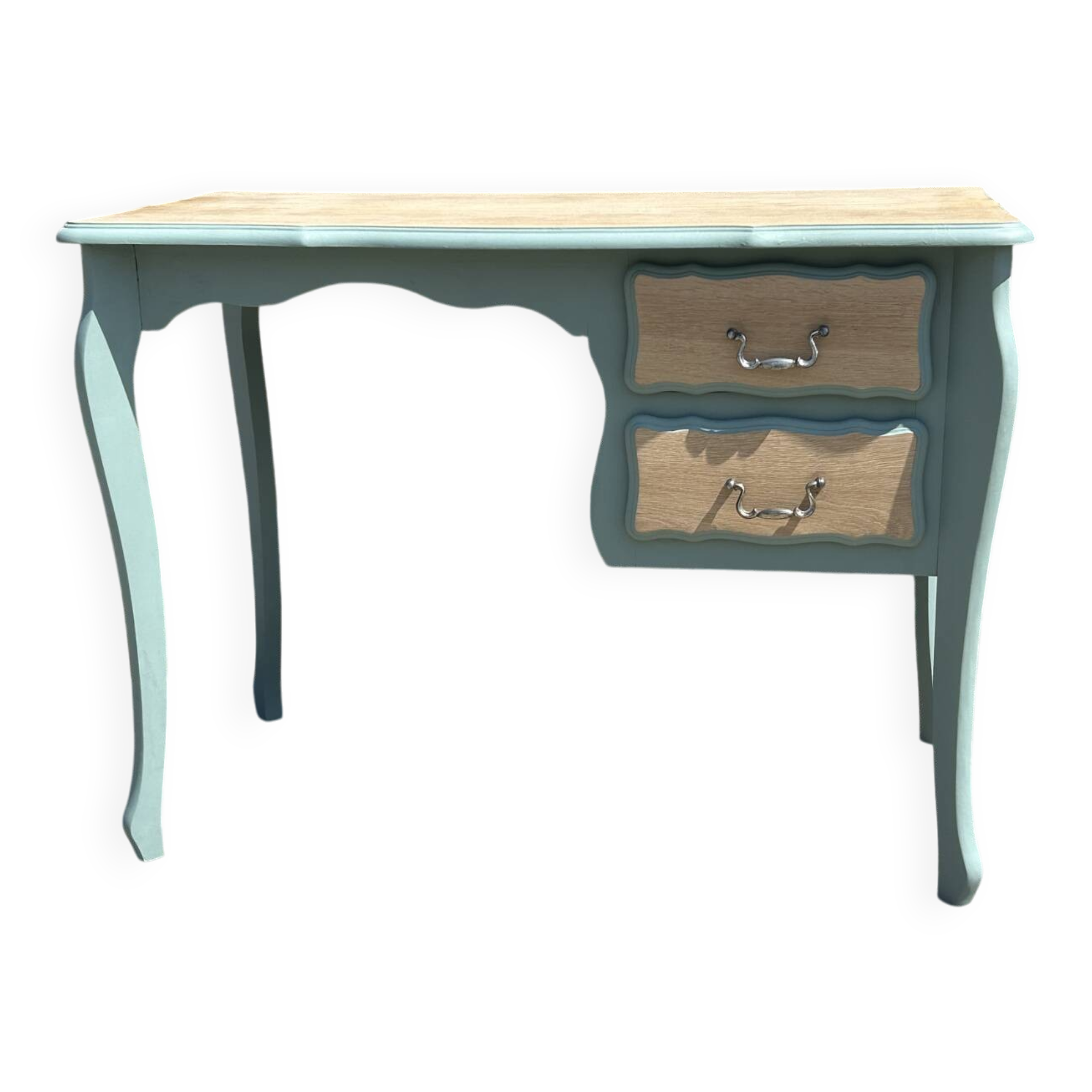 Vintage 1960s desk with curved legs