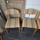 4 vintage self chairs from the 60s with wool seats