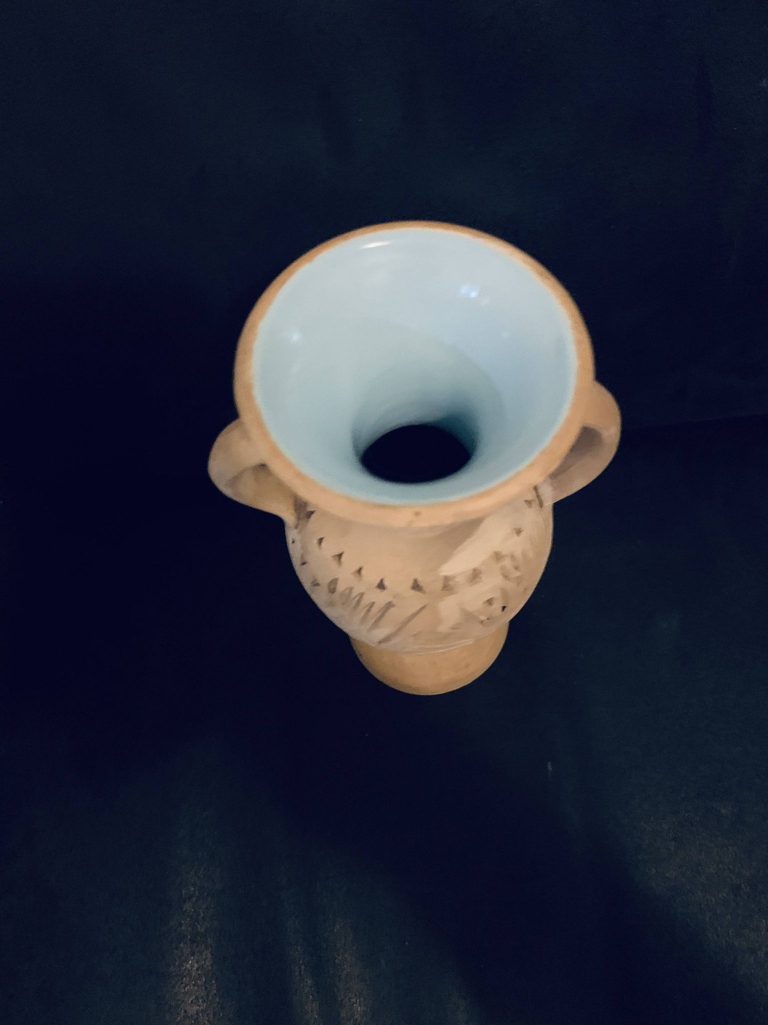Amphora vase 20cm pottery Tunisia antique style handmade