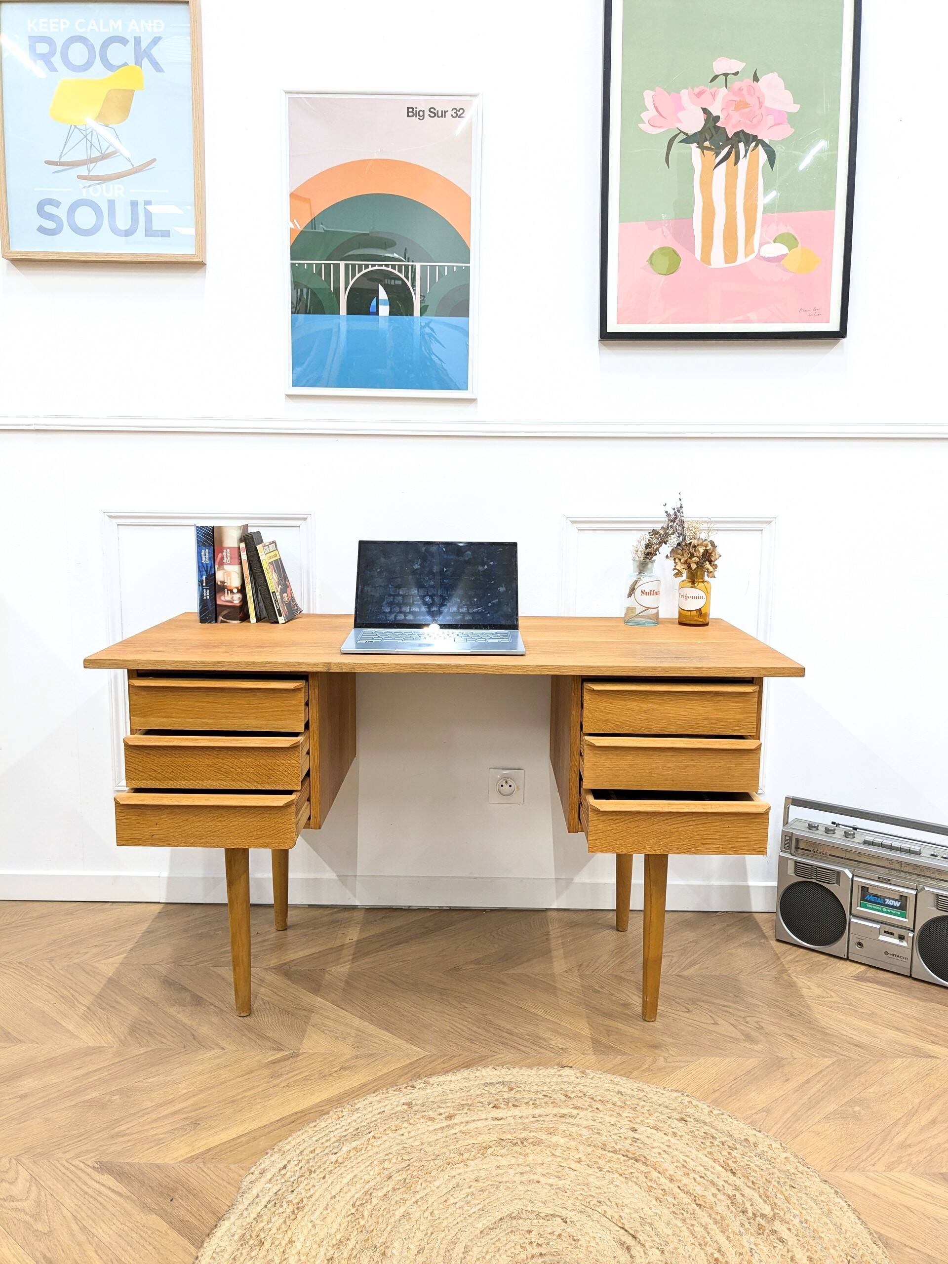 Vintage oak desk