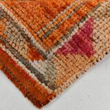 3x10 Burnt Orange Turkish Handmade Wool Runner Rug, 85x318 Cm