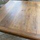 Grande table de ferme XL chêne « carrée » conférence 1950