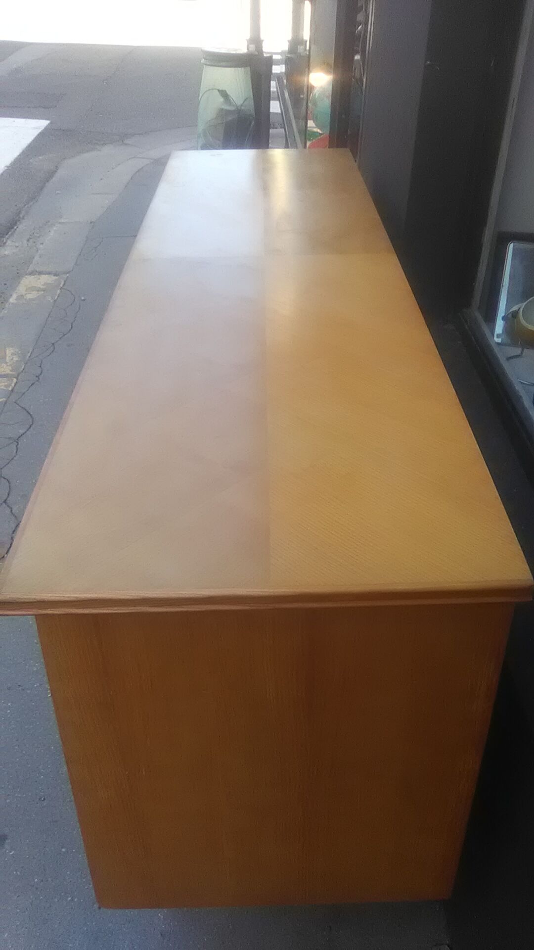 Vintage sideboard 1950 oak foot compass