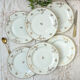 6 assiettes porcelaine Limoges blanche dorée